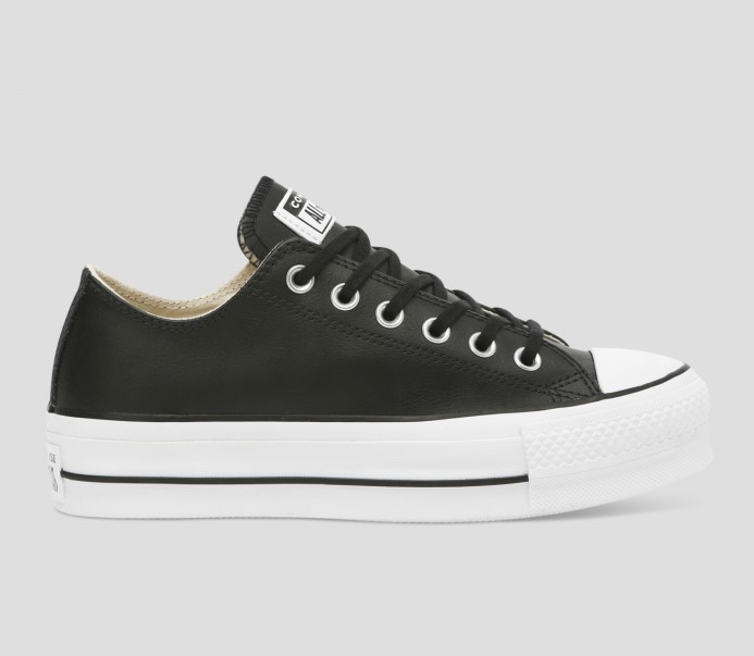 Black/white Skľučovadlo Taylor All Star Lift čistá Koža Low Top Converse