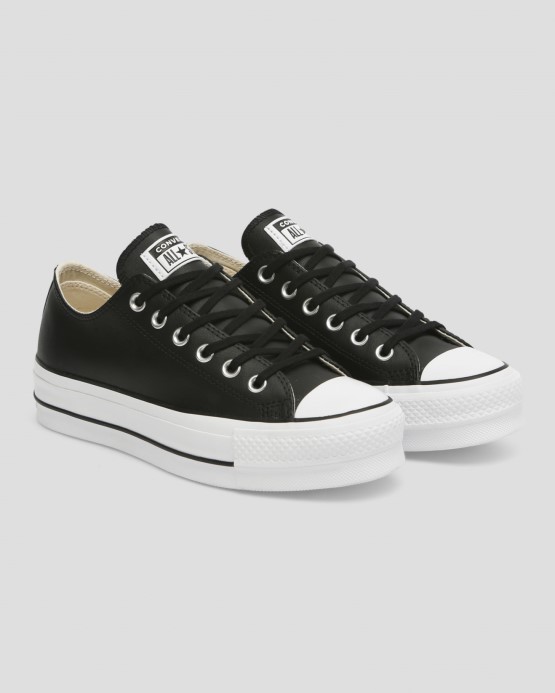 Black/white Skľučovadlo Taylor All Star Lift čistá Koža Low Top Converse
