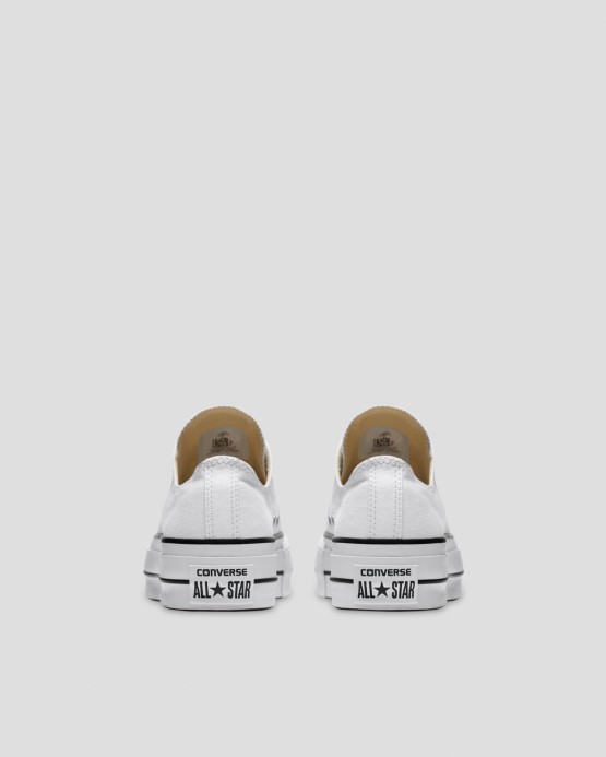 White/black Converse Chuck Taylor All Star Canvas Lift Low Top