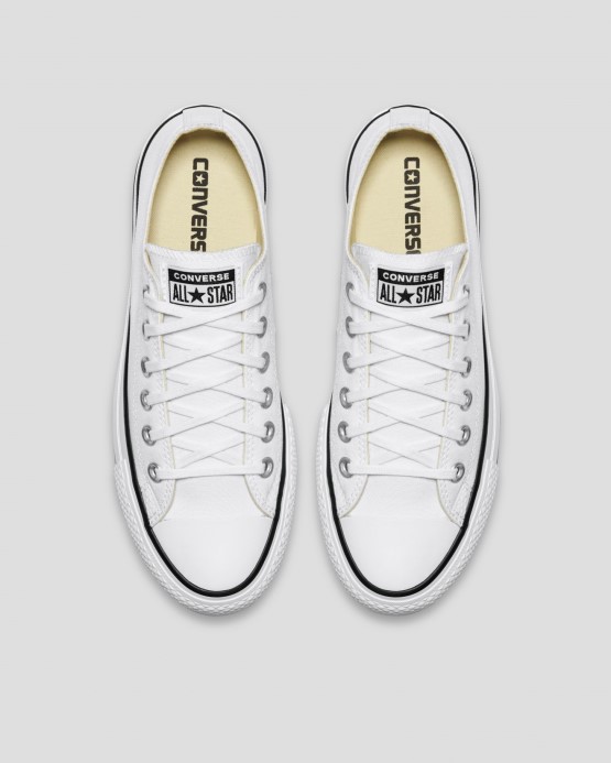 White/black Converse Chuck Taylor All Star Canvas Lift Low Top