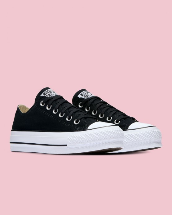 Converse Black/granet/white Chuck Taylor All Star Canvas Lift Low Top