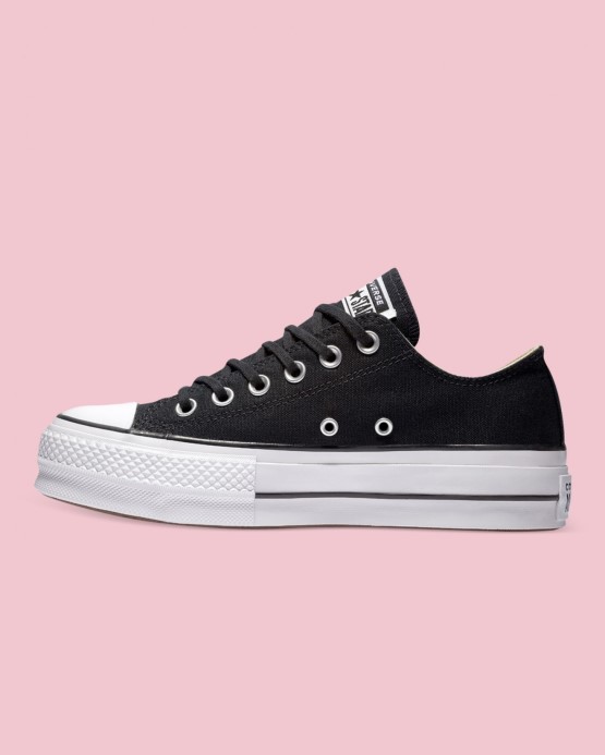 Converse Black/granet/white Chuck Taylor All Star Canvas Lift Low Top