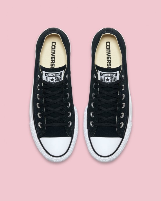 Converse Black/granet/white Chuck Taylor All Star Canvas Lift Low Top