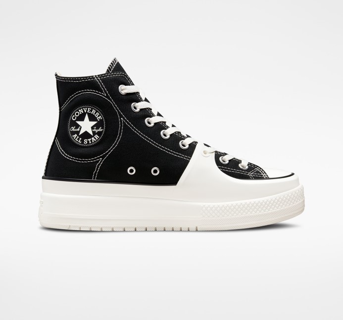 Chuck Taylor All Star Construct Deco Steh Vysoký Vrch Converse čierna/vintage Biela/egret