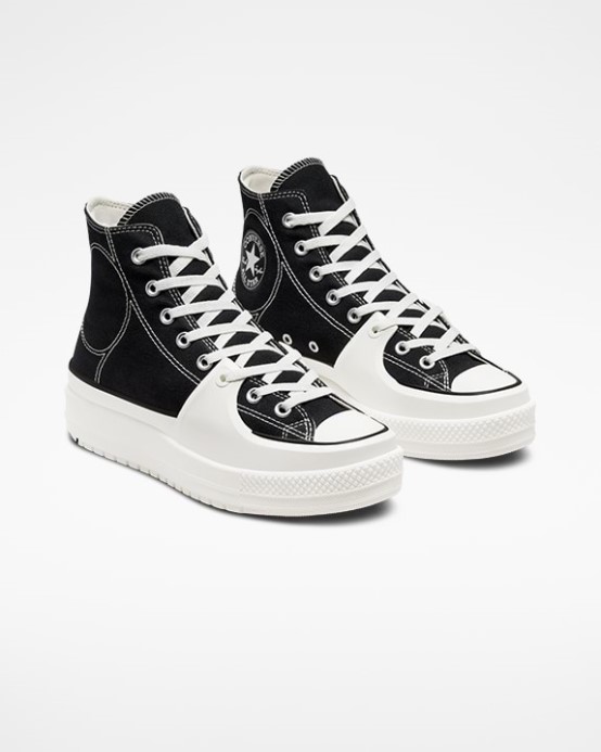 Chuck Taylor All Star Construct Deco Steh Vysoký Vrch Converse čierna/vintage Biela/egret