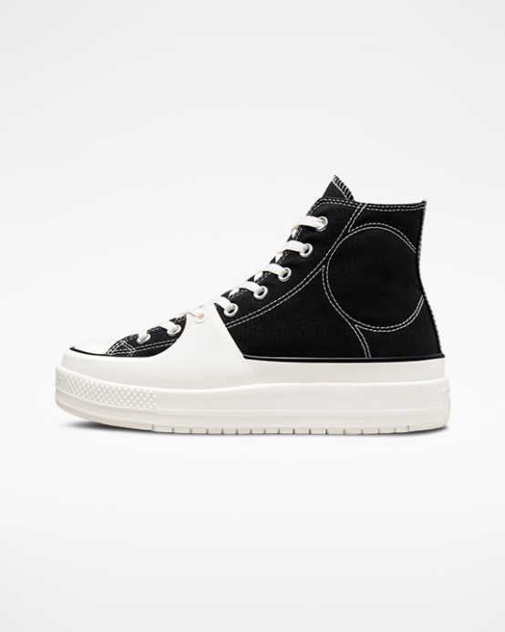 Chuck Taylor All Star Construct Deco Steh Vysoký Vrch Converse čierna/vintage Biela/egret
