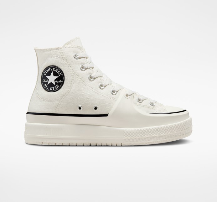 Vintage White/black/egret Chuck Taylor All Star Construct Deco Stitch High Top Converse