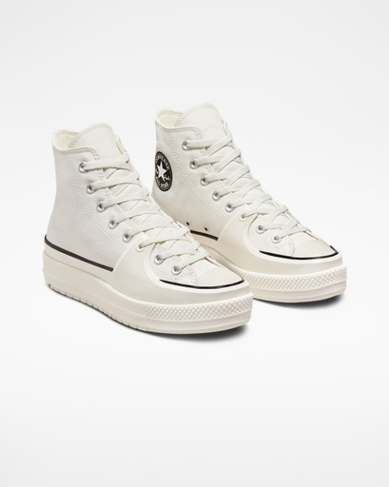 Vintage White/black/egret Chuck Taylor All Star Construct Deco Stitch High Top Converse