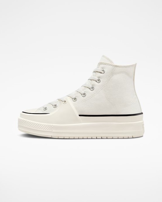 Vintage White/black/egret Chuck Taylor All Star Construct Deco Stitch High Top Converse