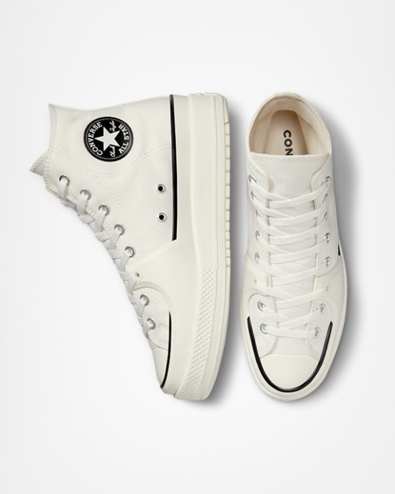 Vintage White/black/egret Chuck Taylor All Star Construct Deco Stitch High Top Converse