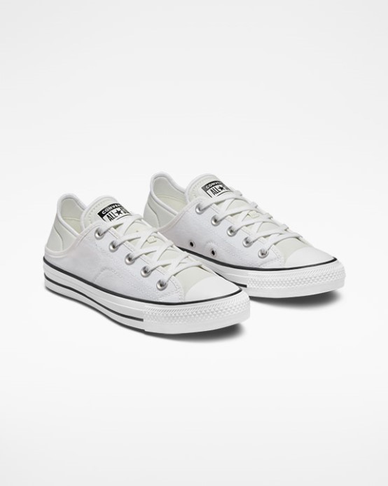 Converse Chuck Taylor All Star Drvený Podpätok Nízky Top Biely