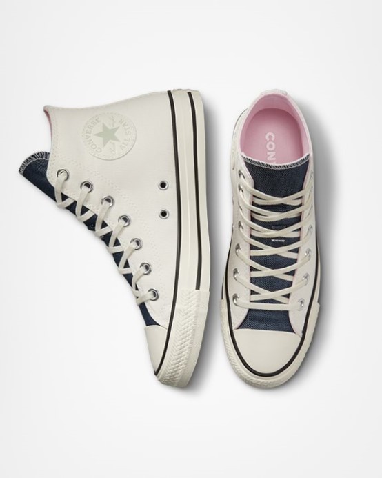 Egret/navy/summit Sage Converse Chuck Taylor All Star Denim Fashion Vysoký Top