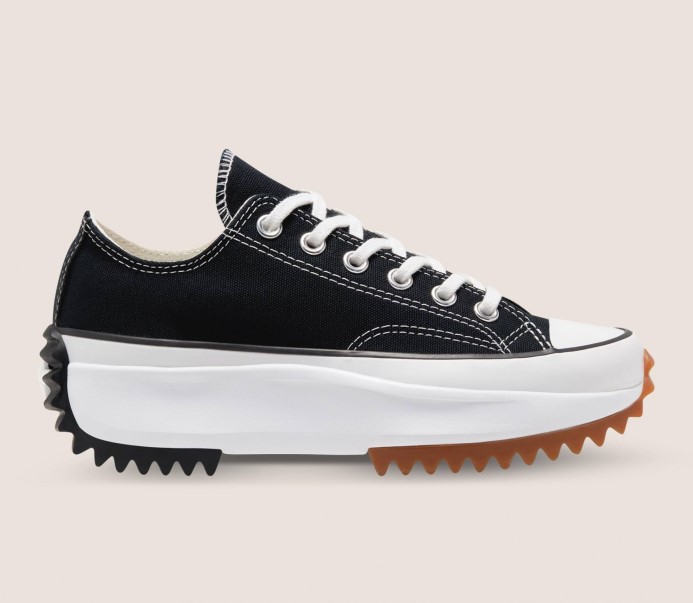 Run Star Hike Canvas Low Top Converse Black/white/guma