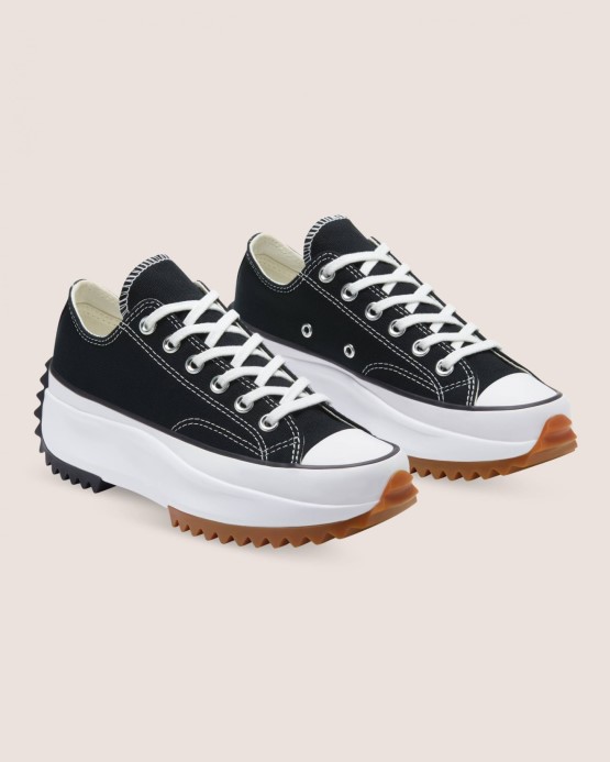 Run Star Hike Canvas Low Top Converse Black/white/guma