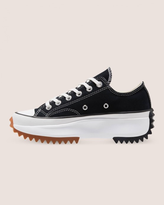 Run Star Hike Canvas Low Top Converse Black/white/guma