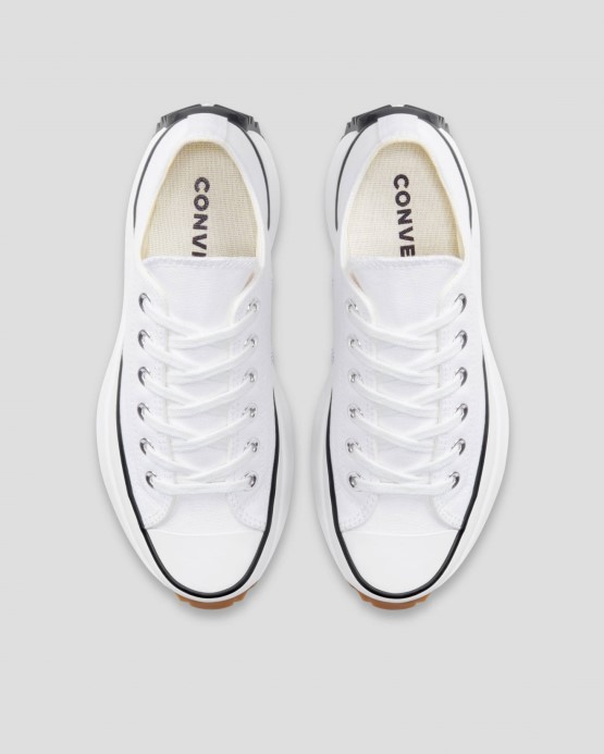 White/black/gum Run Star Hike Canvas Low Top Converse