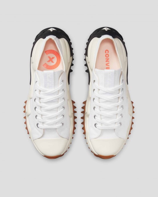 Converse White/black/egret Run Star Motion Plátno Platforma Low Top