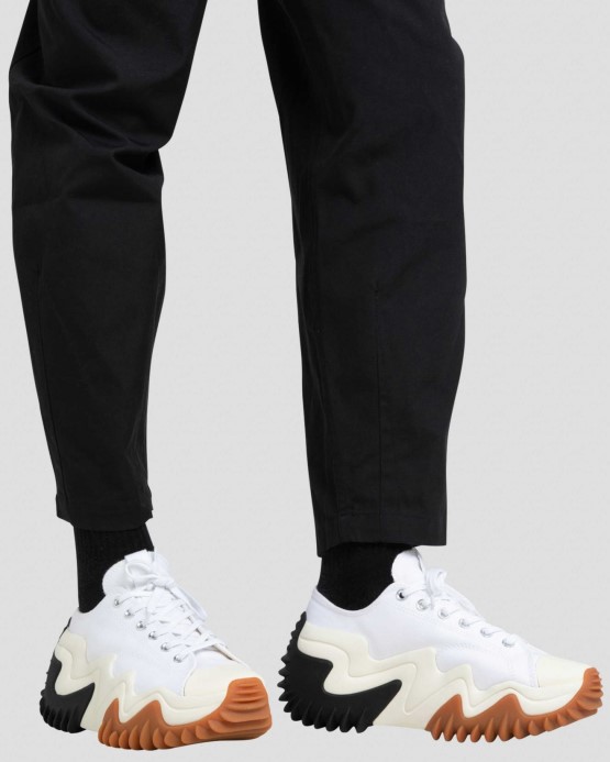Converse White/black/egret Run Star Motion Plátno Platforma Low Top