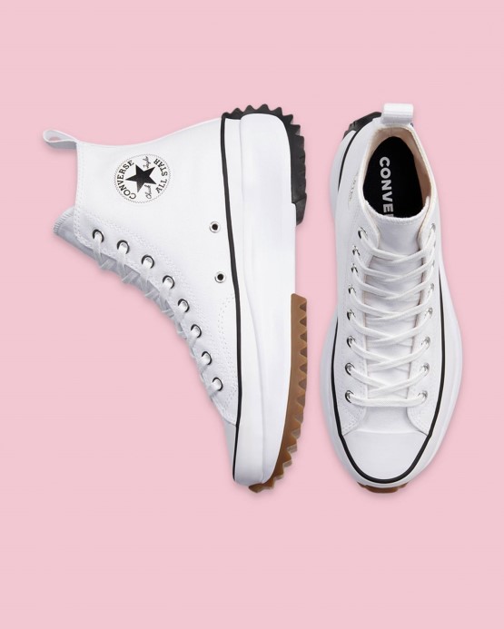 White/black/gum Run Star Hike Lugged High Top Converse