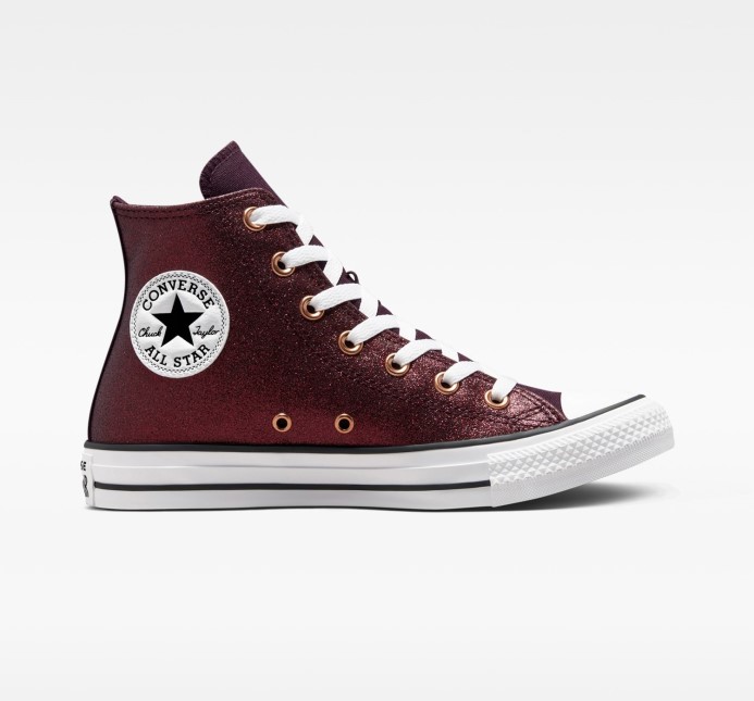 Converse Chuck Taylor All Star Forest Glam Vysoký Top čierna čerešňa/biela/meď