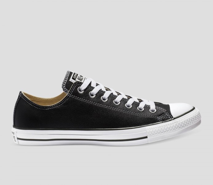 čierne Converse Skľučovadlo Taylor All Star Kožený Top
