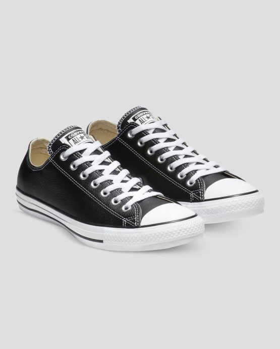 čierne Converse Skľučovadlo Taylor All Star Kožený Top
