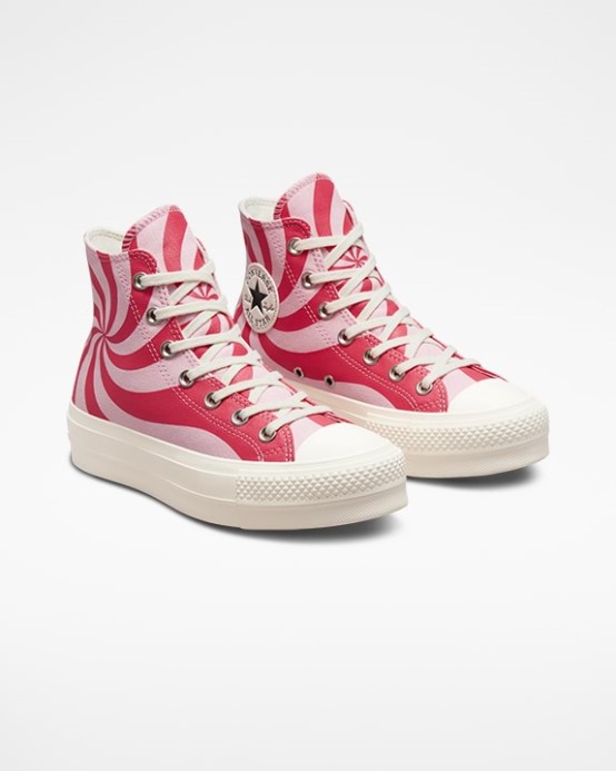 Converse Chuck Taylor All Star Lift Farba Candy High Top Sunrise Pink/karmínovo Ružová