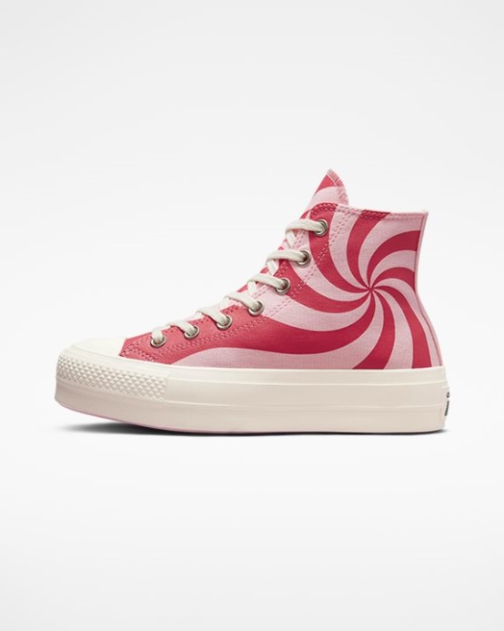 Converse Chuck Taylor All Star Lift Farba Candy High Top Sunrise Pink/karmínovo Ružová