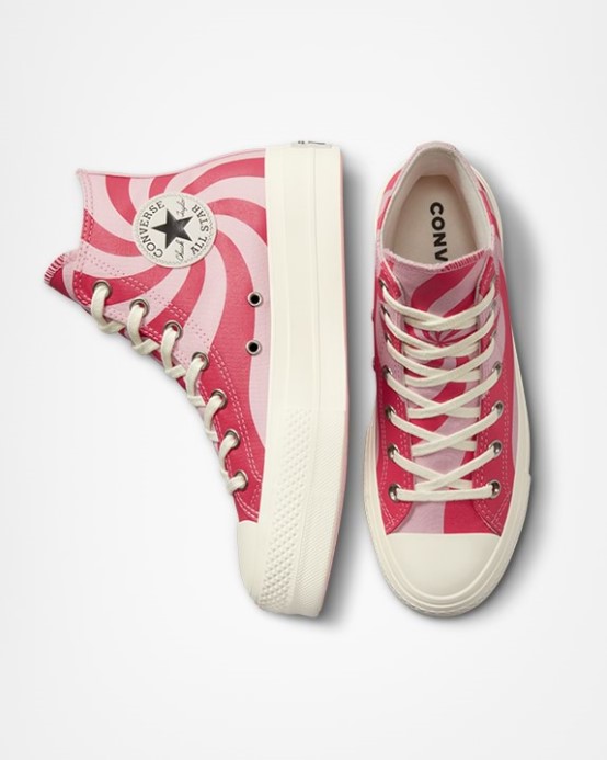 Converse Chuck Taylor All Star Lift Farba Candy High Top Sunrise Pink/karmínovo Ružová