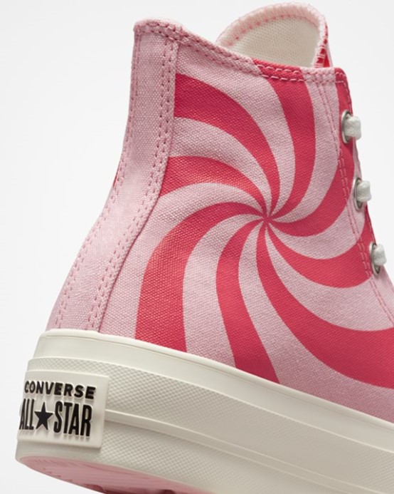 Converse Chuck Taylor All Star Lift Farba Candy High Top Sunrise Pink/karmínovo Ružová