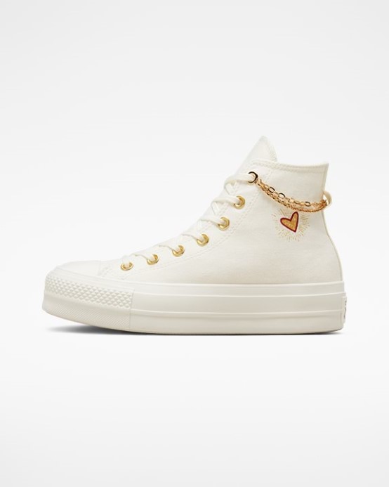 Chuck Taylor All Star Lift Valentines Day High Top Converse Egret/mams Zemiakový šalát