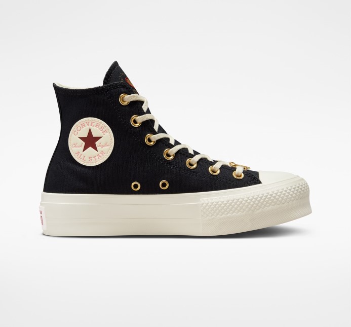 Black/egret/back Alley Brick Chuck Taylor All Star Lift Valentines Day High Top Converse