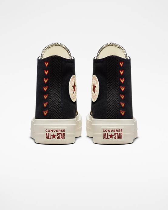 Black/egret/back Alley Brick Chuck Taylor All Star Lift Valentines Day High Top Converse