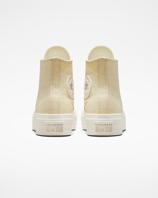 Chuck Taylor All Star Lift Zvýšený Zlatý Vysoký Vrch Converse Mamičky Zemiakový šalát/svetlé Zlato/egret