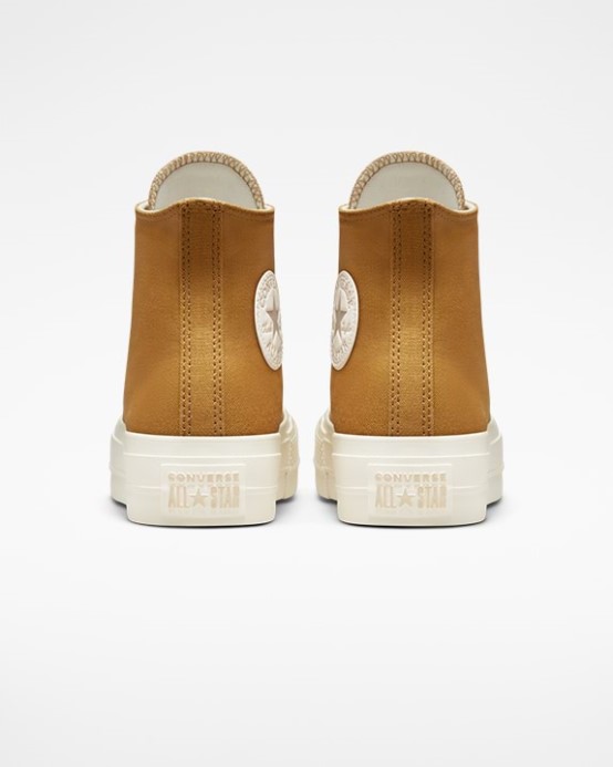 Pálený Med/svetlé Zlato/egret Chuck Taylor All Star Lift Vyvýšený Zlatý Vysoký Vrch Converse