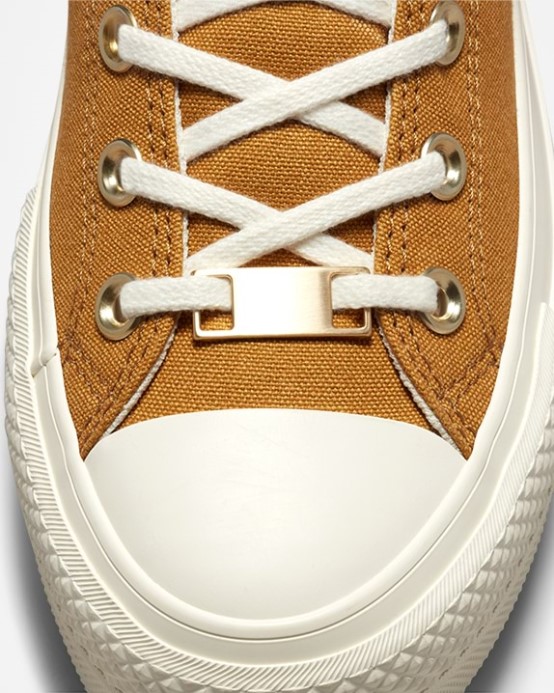 Pálený Med/svetlé Zlato/egret Chuck Taylor All Star Lift Vyvýšený Zlatý Vysoký Vrch Converse