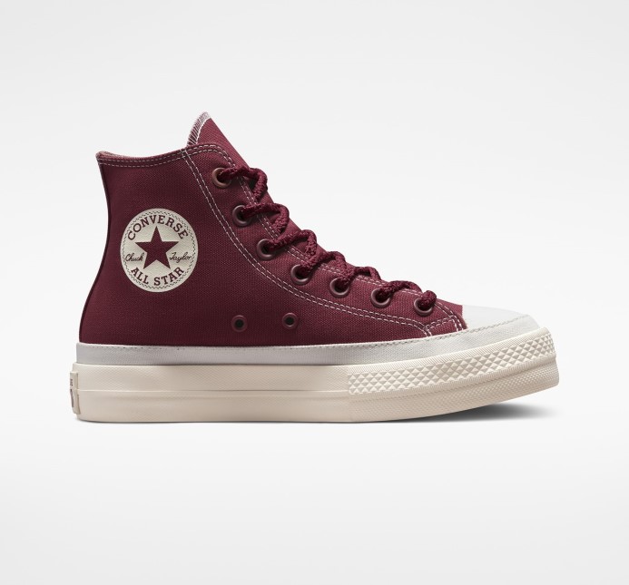 Cherry Vision/seddle/egret Converse Chuck Taylor All Star Lift Pracovné Odevy Textil Vysoký Top