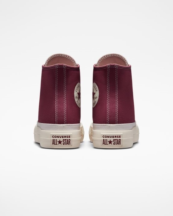 Cherry Vision/seddle/egret Converse Chuck Taylor All Star Lift Pracovné Odevy Textil Vysoký Top