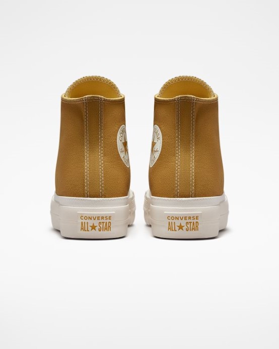 Converse Pálený Med/thriftshop Yellow Chuck Taylor All Star Lift Pracovné Odevy Textil Vysoký Top
