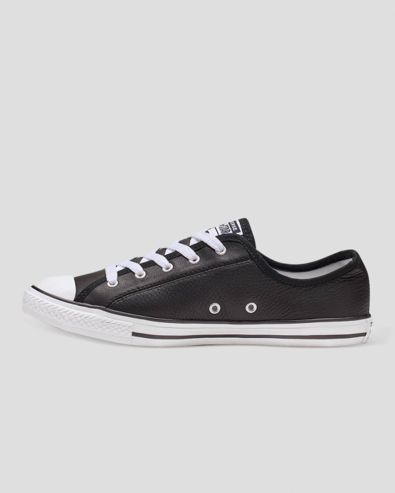 čierno/biele Skľučovadlo Taylor All Star Elegantná Koža Low Top Converse