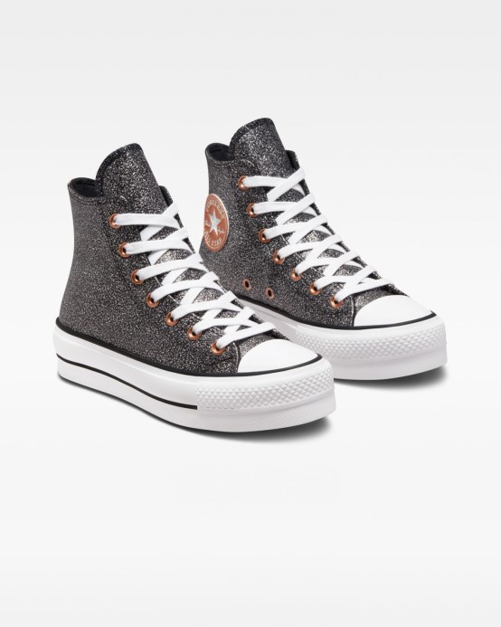 Converse čierna/medená/biela Skľučovadlo Taylor All Star Forest Glam Lift High Top
