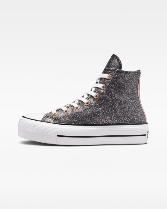 Converse čierna/medená/biela Skľučovadlo Taylor All Star Forest Glam Lift High Top
