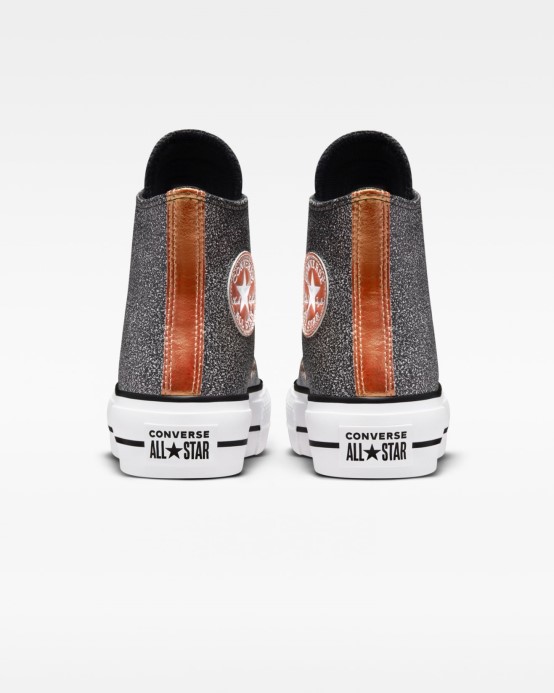 Converse čierna/medená/biela Skľučovadlo Taylor All Star Forest Glam Lift High Top