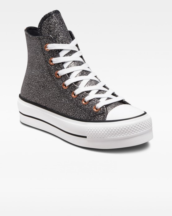 Converse čierna/medená/biela Skľučovadlo Taylor All Star Forest Glam Lift High Top
