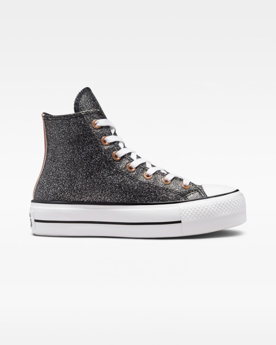 Converse čierna/medená/biela Skľučovadlo Taylor All Star Forest Glam Lift High Top