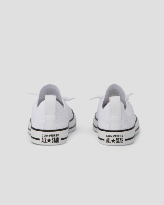 White Converse Skľučovadlo Taylor All Star Shoreline Knit Slip Low Top