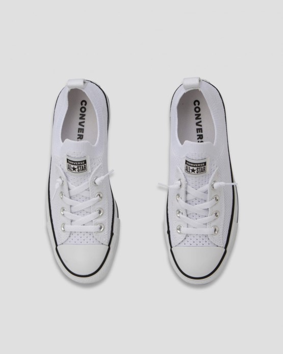 White Converse Skľučovadlo Taylor All Star Shoreline Knit Slip Low Top