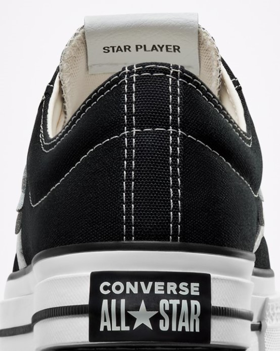 Hviezdny Hráč 76 Nízky Vrch Converse čierna/vintage Biela