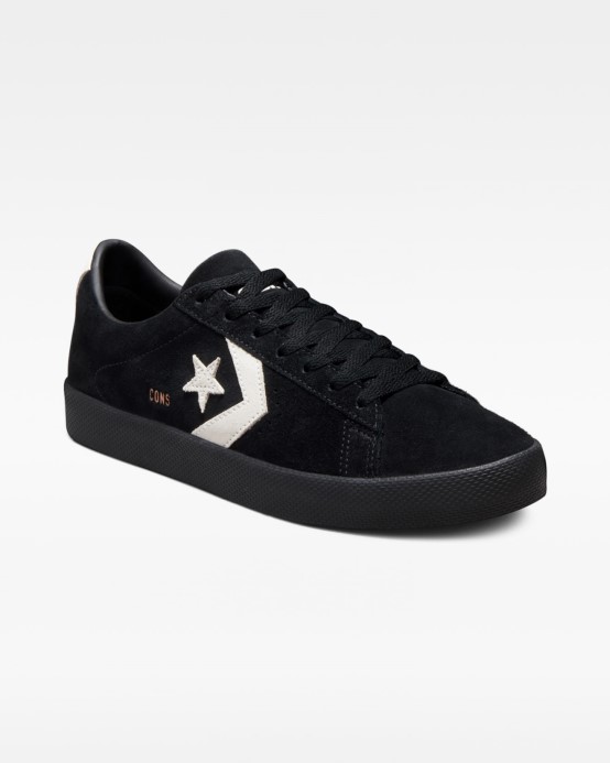 Black/egret Converse Pro Leather Vulc Pro Low Top