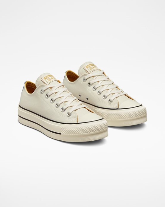 Egret/navy/burnt Honey Chuck Taylor All Star Lift Denim Fashion Low Top Converse